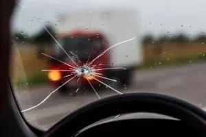 Small windshield chip